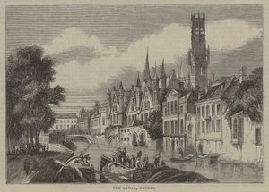 The Canal, Bruges by English School