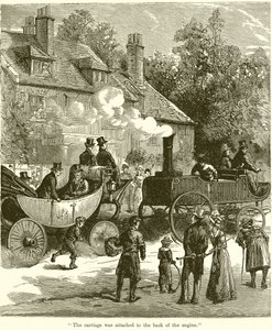 The Carriage was attached to the Back of the Engine by English School