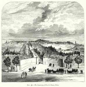 The Cemetery of Pere la Chaise, Paris by English School