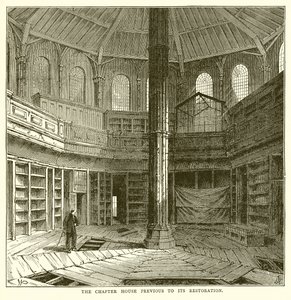 The Chapter House (before restoration) by English School