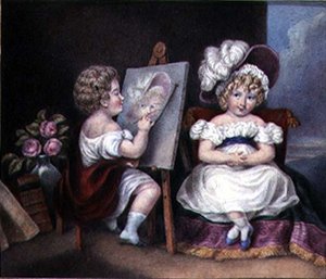 The Child Portraitist, c.1825 by English School