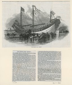 The Chinese Junk brought to London as a tourist attraction by English School