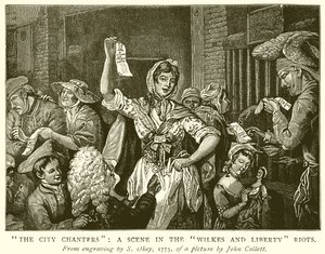 The City Chanters: A Scene in the Wilkes and Liberty Riots by English School