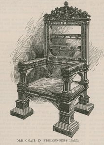 The City Guilds: The Fishmongers Company: Old Chair in Fishmongers Hall by English School