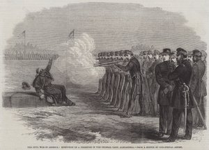 The Civil War in America, Execution of a Deserter in the Federal Camp, Alexandria by English School