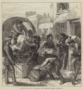 The Civil War in Spain, Insurgents from Carthagena foraging at Torrevieja by English School