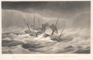 The Collision, from Voyage of Discovery and Research in the Southern and Antarctic Regions