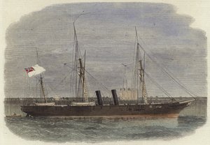 The Confederacy Screw Steamer Rappahannock Lying at Calais Pier by English School