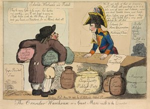 The Consular Warehouse or a Great Man nailed to the Counter, pub. 1802