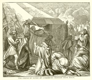 The Corpse of Henry of Luxemburg Brought from Italy by English School