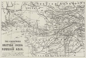 The Countries between British India and Russian Asia by English School