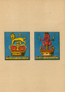 The Crest of England. The Crest of Scotland