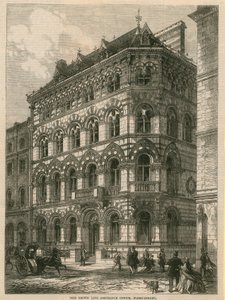 The Crown Life Assurance Office, Fleet Street, London by English School