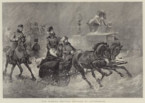 The Czarina Driving Through St Petersburg
