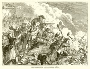 The Defence of Londonderry, 1689 by English School