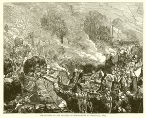 The Defence of the Chateau of Hougoumont at Waterloo, 1815 by English School