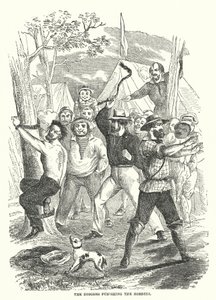 The Diggers Punishing the Robbers by English School