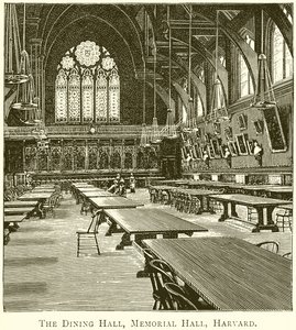 The Dining Hall, Memorial Hall, Harvard by English School