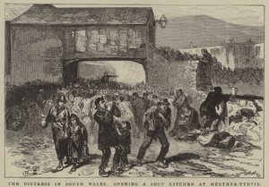 The Distress in South Wales, Opening a Soup Kitchen at Merthyr-Tydvil by English School