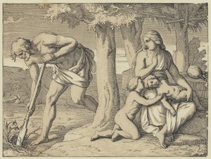 The Doom of Labour, after The Fall (engraving) by English School