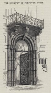 The Doorway of Porphyry, Turin by English School