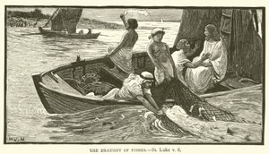 The Draught of Fishes by English School