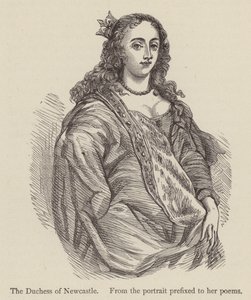 The Duchess of Newcastle, from the portrait prefixed to her poems by English School