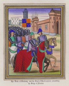 The Duke Of Brittany and The Earl of Buckingham concerting The Siege Of Nantes by English School