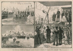The Duke and Duchess of Connaught Opening the Royal Victoria and Albert Docks by English School