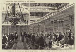 The Duke of Edinburgh on the Clyde, Luncheon on Board the New Royal Mail Steamer "Servia"