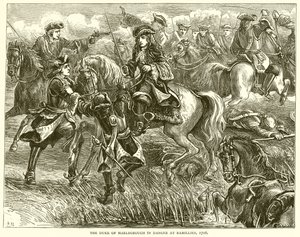 The Duke of Marlborough in Danger at Ramillies, 1706 by English School