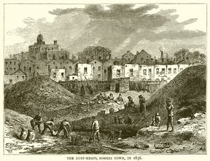 The Dust-Heaps, Somers Town, in 1836 by English School