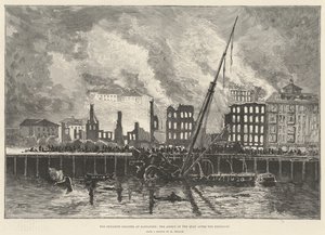 The Dynamite Disaster at Santander, the Aspect of the Quay after the Explosion by English School