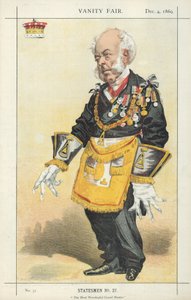 The Earl of Zetland, The Most Worshipful Grand Master, 4 December 1869, Vanity Fair Cartoon by English School