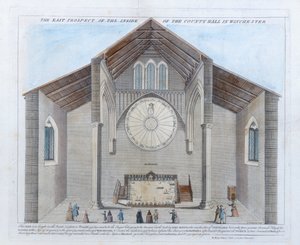 The East Prospect of the Inside of the County Hall in Winchester by English School