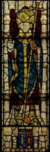 The East window depicting an Archbishop