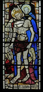 The East Window (Ew) depicting the Trinity and the Donor John Walker by English School