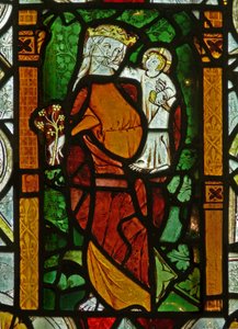 The East window depicting the Virgin Mary with Christ Child by English School