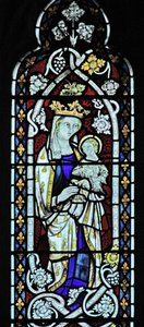 The East window depicting the Virgin and Child by English School