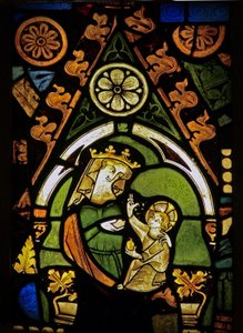 The East window depicting the Virgin and Child by English School