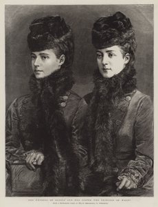 The Empress of Russia and her Sister the Princess of Wales by English School