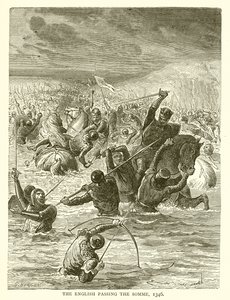 The English passing the Somme, 1346 by English School