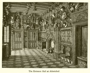 The Entrance Hall at Abbotsford by English School