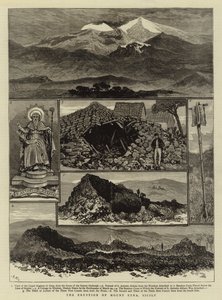The Eruption of Mount Etna, Sicily by English School