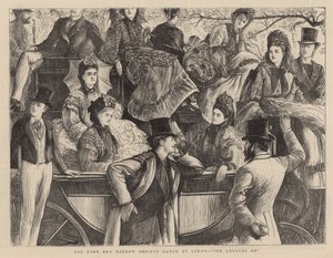The Eton and Harrow cricket match at Lords, the lookers-on by English School