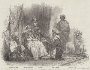 The Ex-Rajah of Coorg, and his Daughter the Princess Gouramma, and Suite by English School