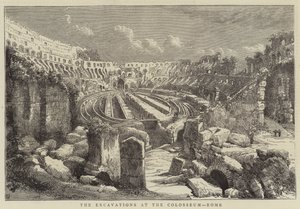 The Excavations at the Colosseum, Rome by English School