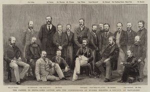 The Famine in India, Lord Lytton and the Commissioner of Mysore Holding a Council at Bangalore by English School