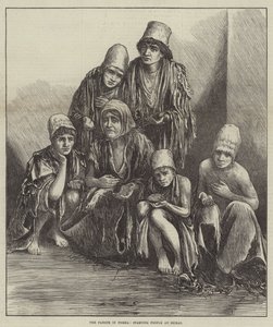 The Famine in Persia, Starving People at Shiraz by English School
