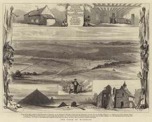 The Field of Waterloo (engraving) by English School